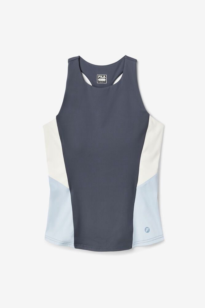 Fila Tank Top Practice Hard Womens Blue - India ABF-284953